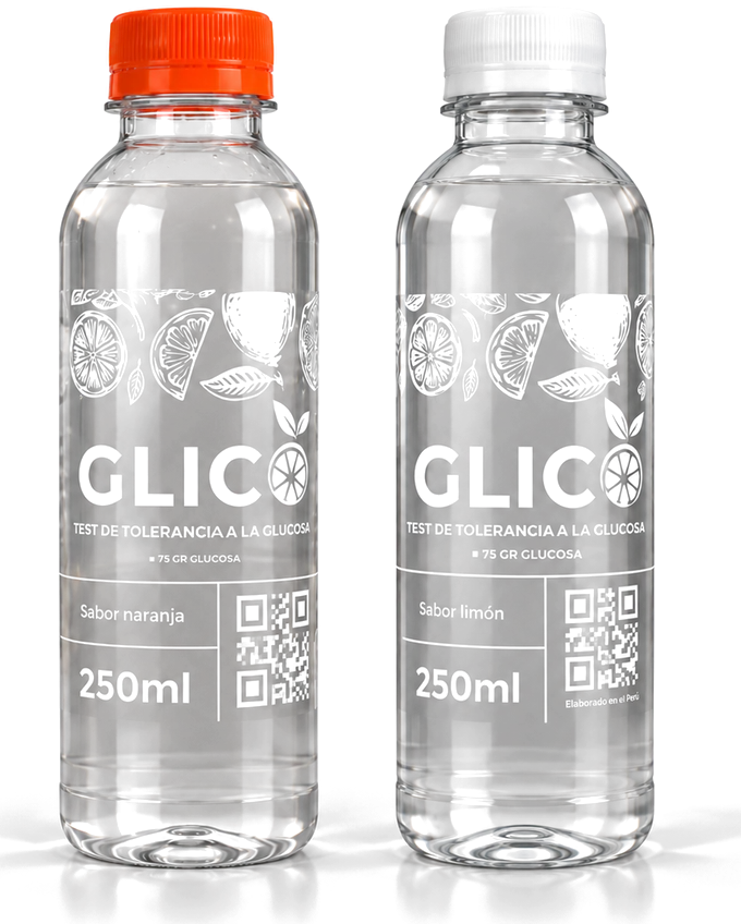 Botellas de Glico en sabor naranja y sabor limón, 250 ml